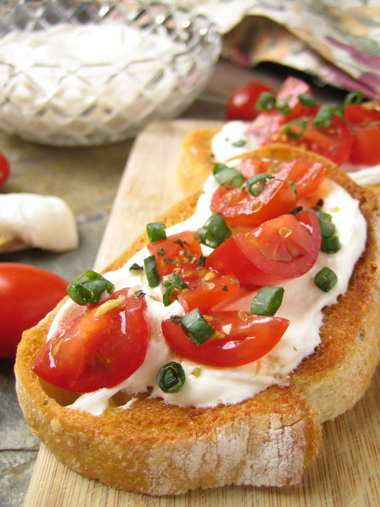 Tomato Bruschetta with Whipped Feta