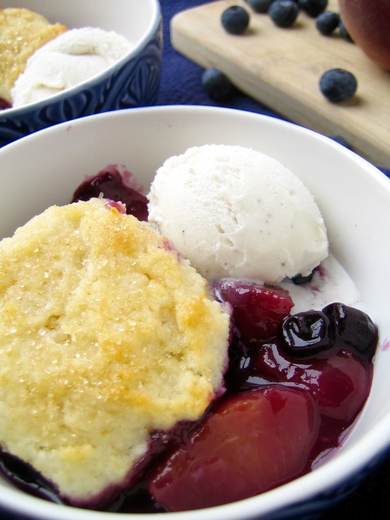 Peach Blueberry Cobbler