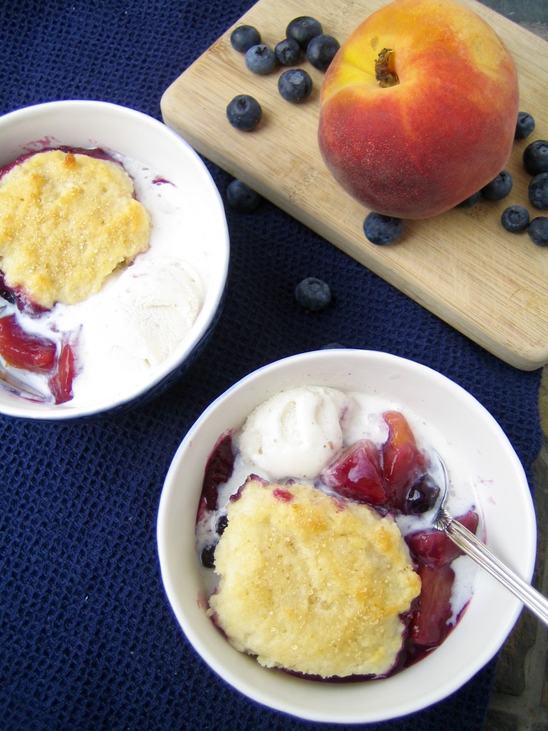 Peach Blueberry Cobbler