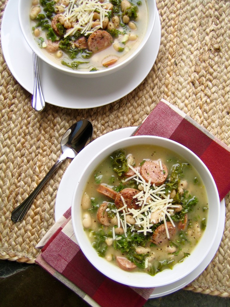 Easy White Bean, Kale, and Sausage Soup Recipe