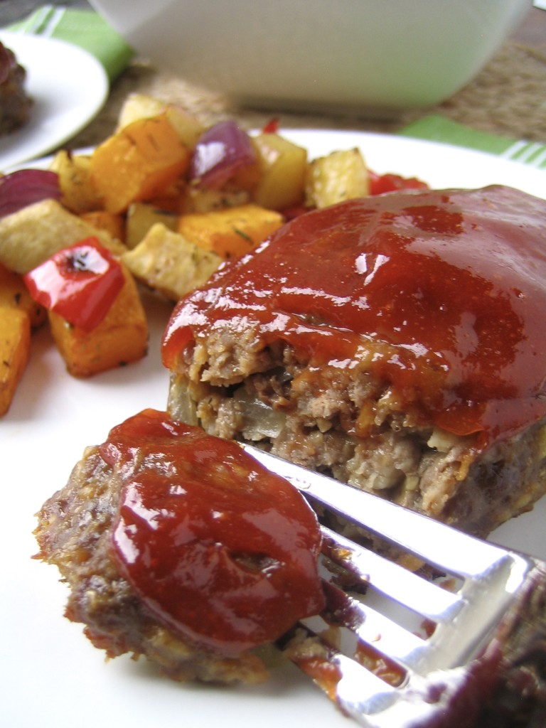 Mini Glazed Cheddar Meatloaves