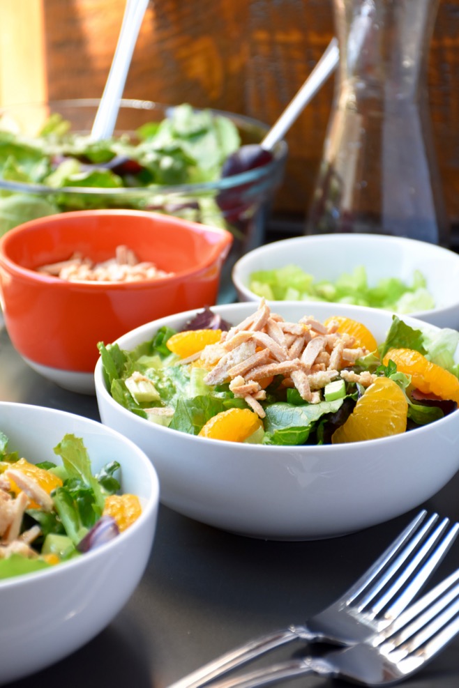 Mandarin Lettuce Salad with Sugared Almonds