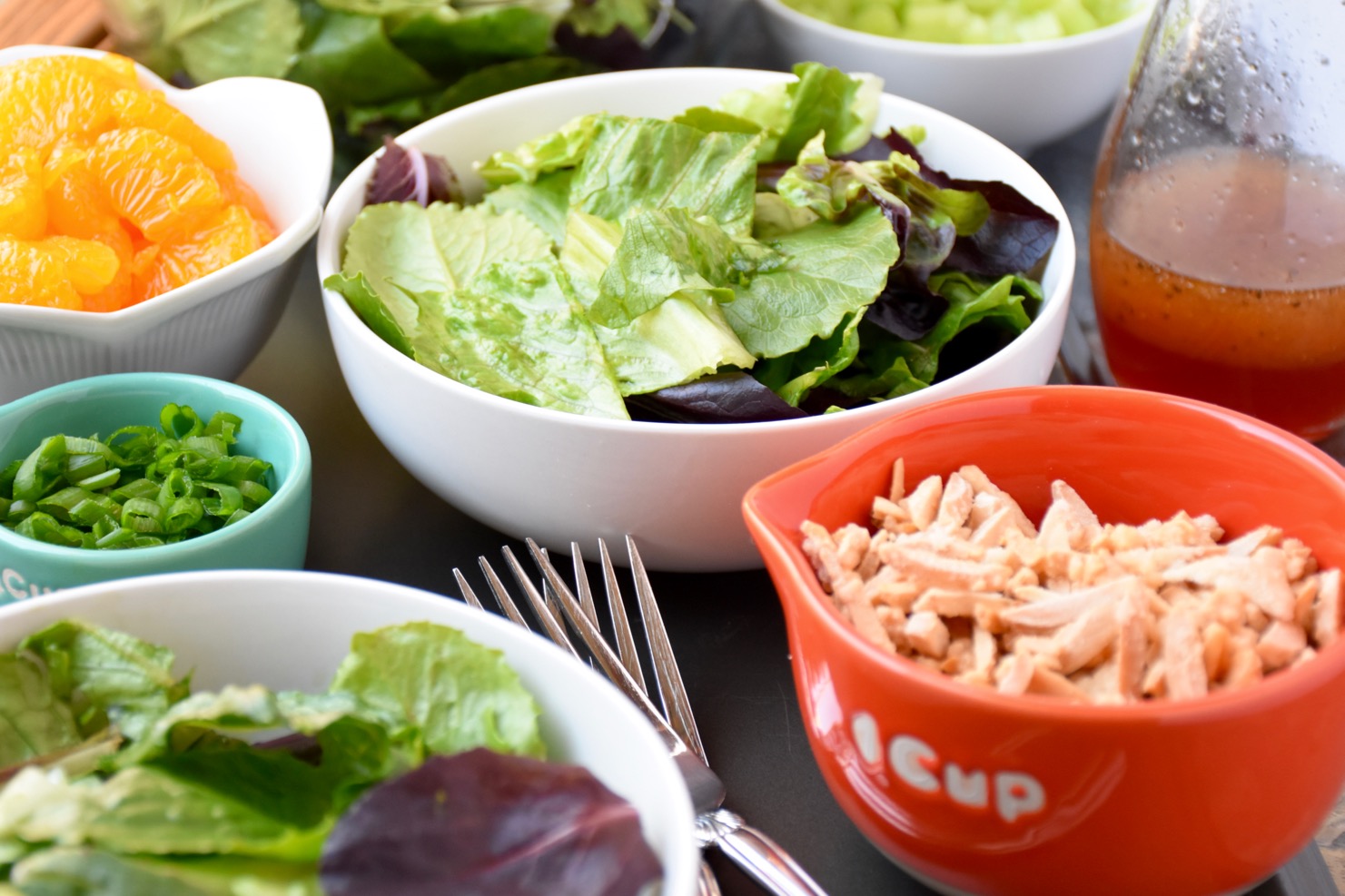 Mandarin Lettuce Salad with Sugared Almonds