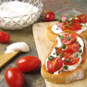 Fresh Tomato Bruschetta with Whipped Feta