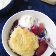 Peach Blueberry Cobbler