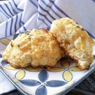 Simple Cheddar Garlic Drop Biscuits