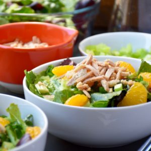 Mandarin Lettuce Salad with Sugared Almonds