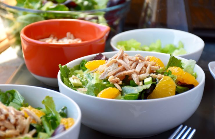 Mandarin Lettuce Salad with Sugared Almonds